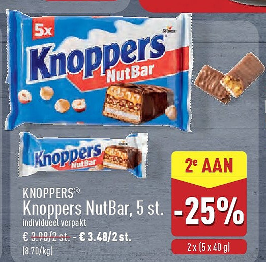 Knoppers NutBar, 5st.