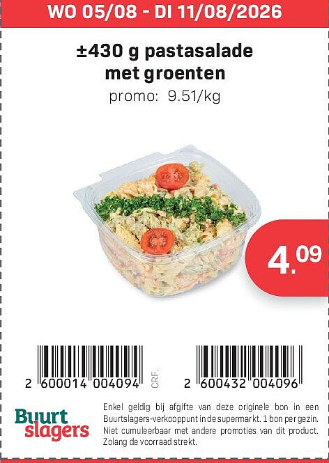 ±430 g pastasalade met groenten