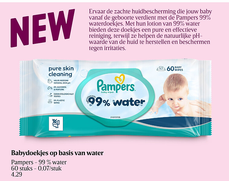 Babydoekjes op basis van water