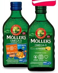 Möller's Omega-3 visolie bijv. Omega 3 citroen 250 ml