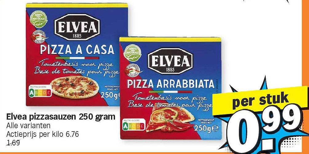 Elvea pizzasauzen 250 gram