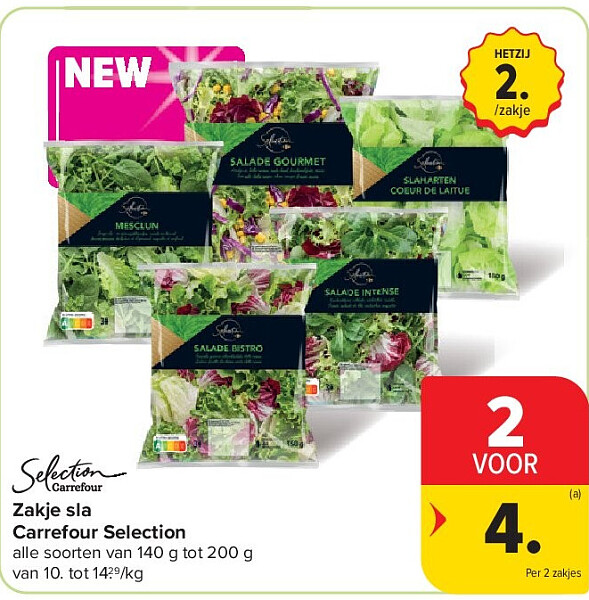 Zakje sla Carrefour Selection
