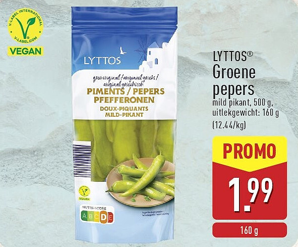 Groene pepers