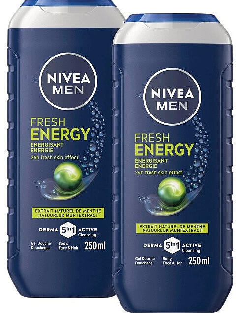 Gel douche corps visage cheveux Nivea Men Fresh Energy