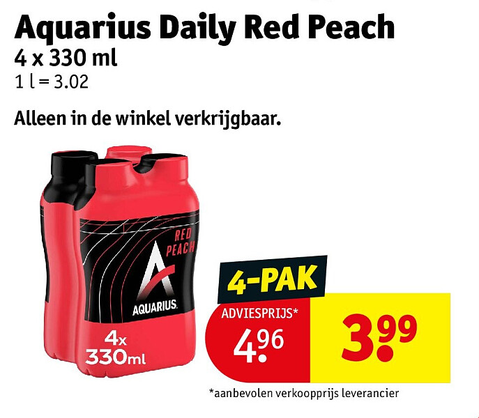 Aquarius Daily Red Peach