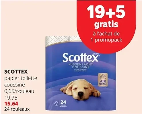 SCOTTEX papier toilette coussiné