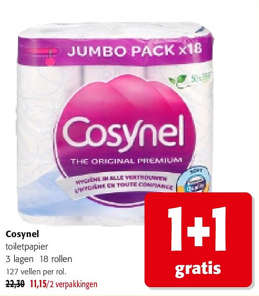 Cosynel toiletpapier 3 lagen 18 rollen