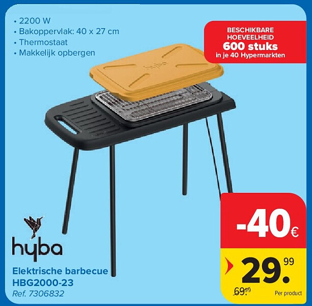 Elektrische barbecue HBG2000-23
