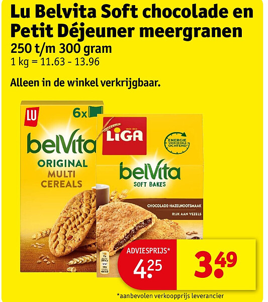 Lu Belvita Soft chocolade en Petit Déjeuner meergranen