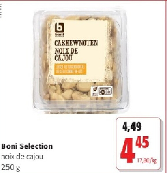 Boni Selection noix de cajou 250 g