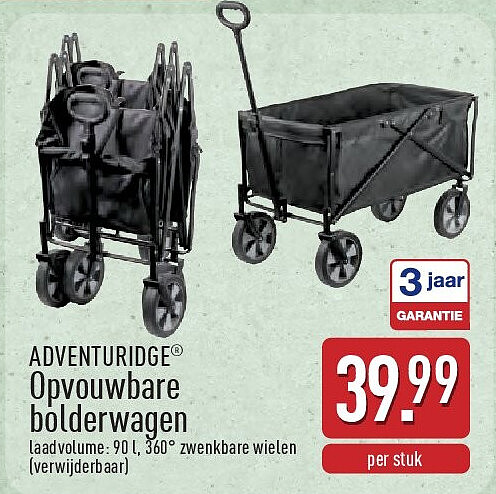 Opvouwbare bolderwagen