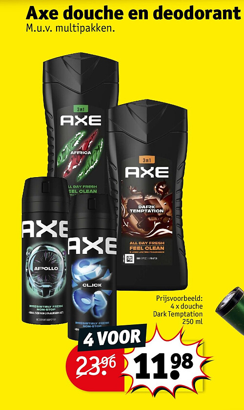 Axe douche en deodorant
