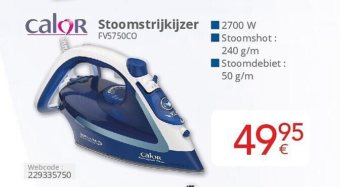 Calor Stoomstrijkijzer FV5750CO