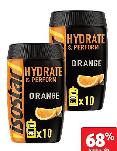 Poudre Hydrate & Perform saveur orange Isostar 400 g