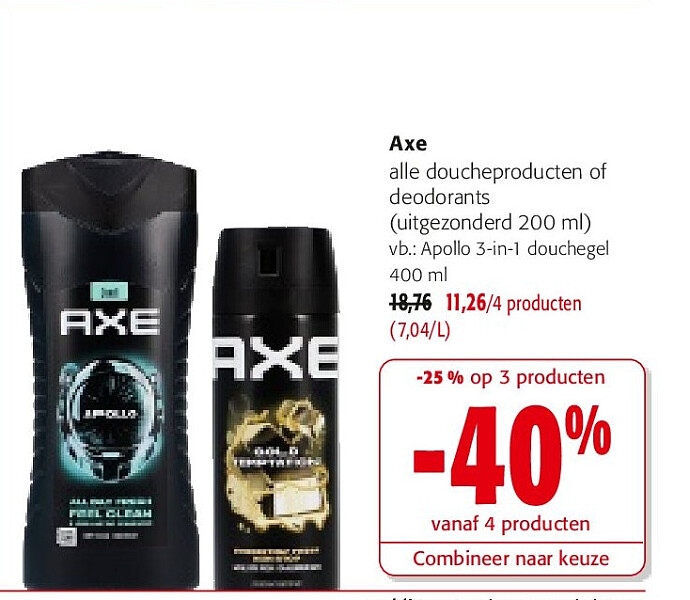Axe Apollo 3-in-1 douchegel 400 ml