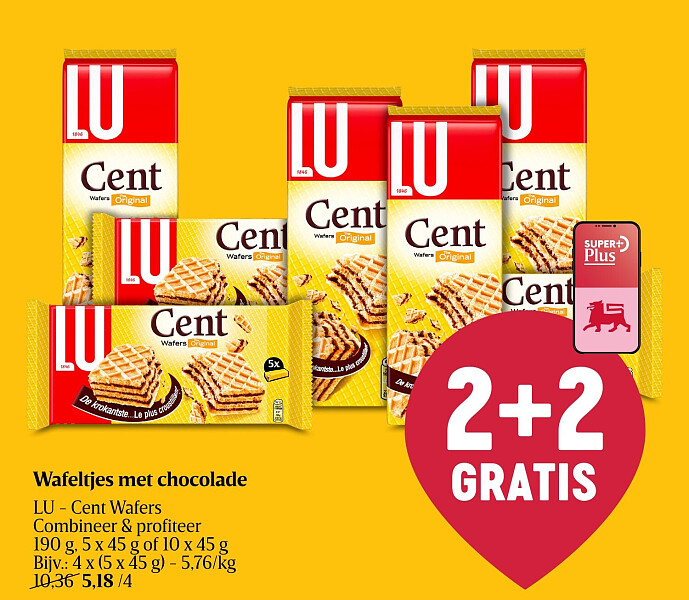 Wafeltjes met chocolade