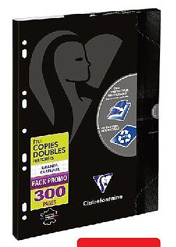 300 pages de copies doubles perforées Clairefontaine