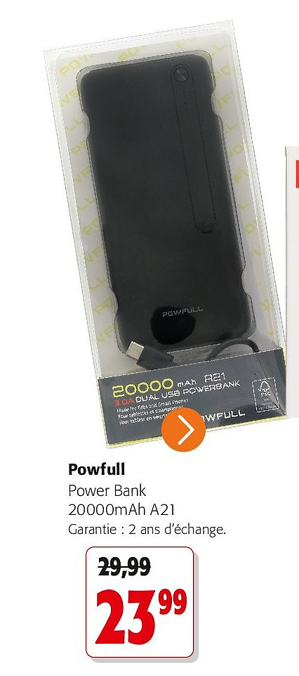 Powfull Power Bank 20000mAh A21