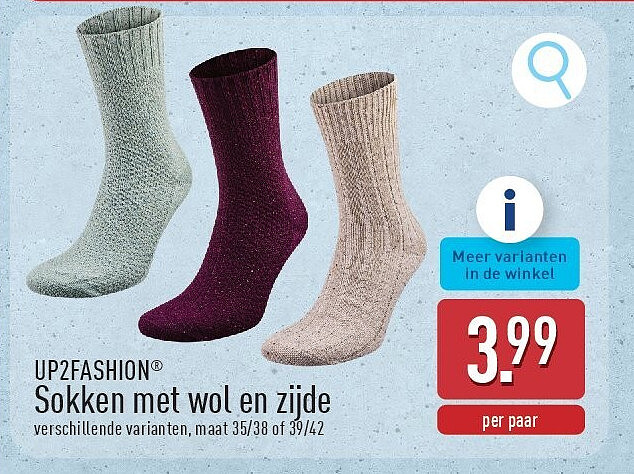 UP2FASHION® Sokken met wol en zijde