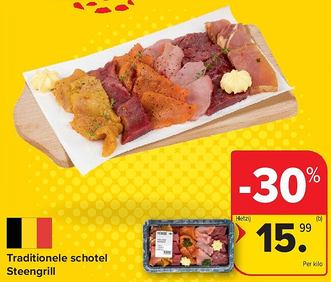 Traditionele schotel Steengrill