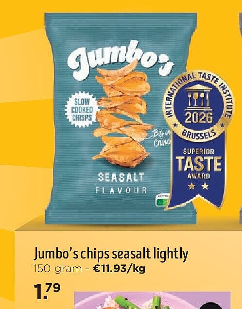 Jumbo’s chips seasalt lightly