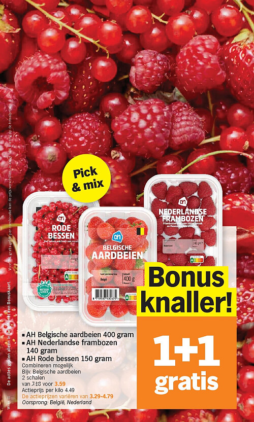 AH Belgische aardbeien 400 gram