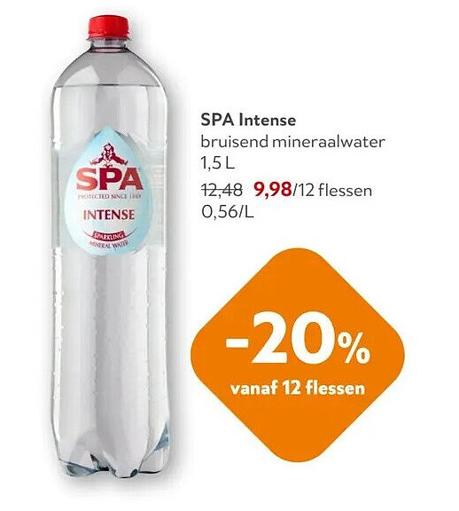 SPA Intense bruisend mineraalwater 1,5 L