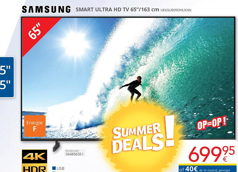 SMART ULTRA HD TV 65’’/163 cm UE65U8090HUXXN