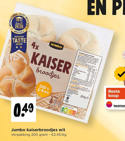Jumbo kaiserbroodjes wit