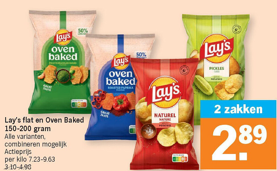 Lay's flat en Oven Baked 150-200 gram