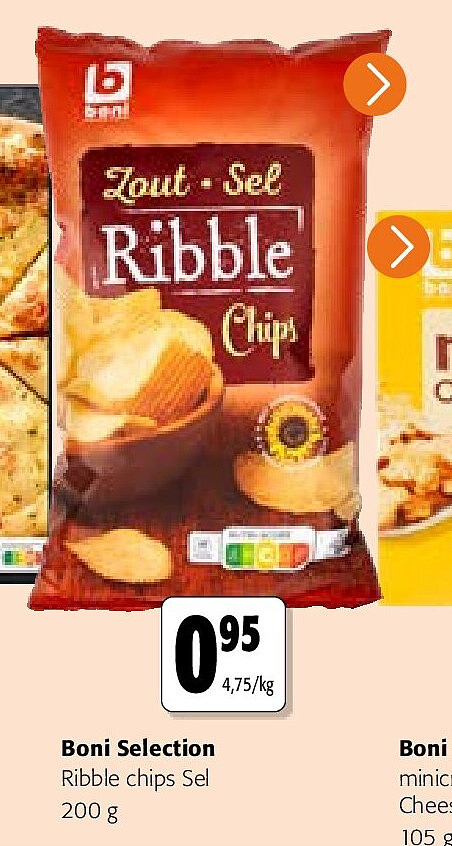 Boni Selection Ribble chips Sel 200 g