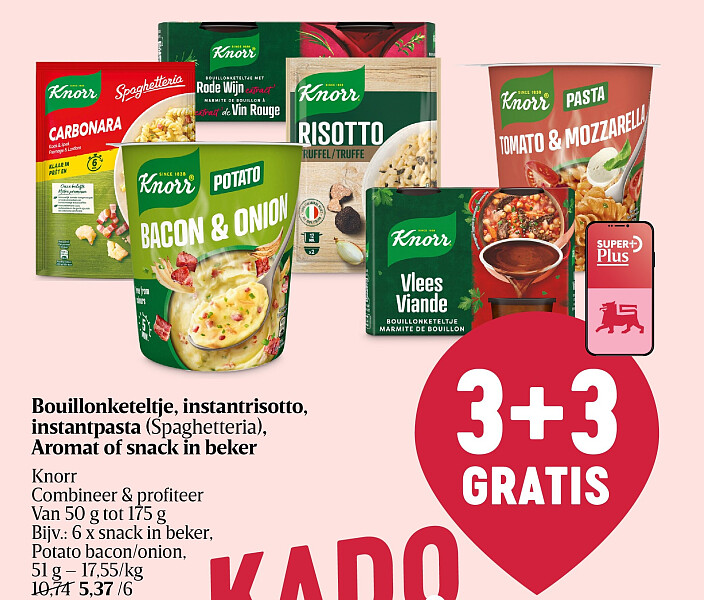 Bouillonketeltje, instantrisotto, instantpasta (Spaghetteria), Aromat of snack in beker