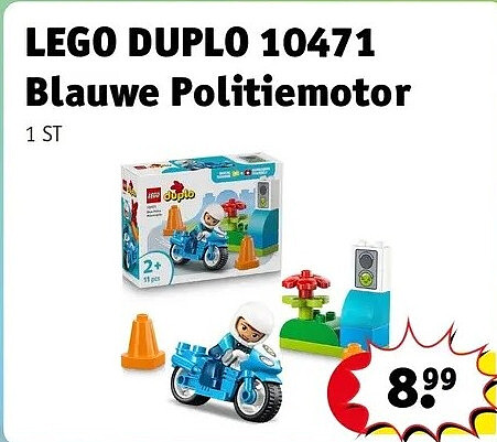 LEGO DUPLO 10471 Blauwe Politiemotor