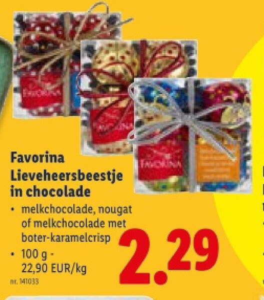 Lieveheersbeestje in chocolade