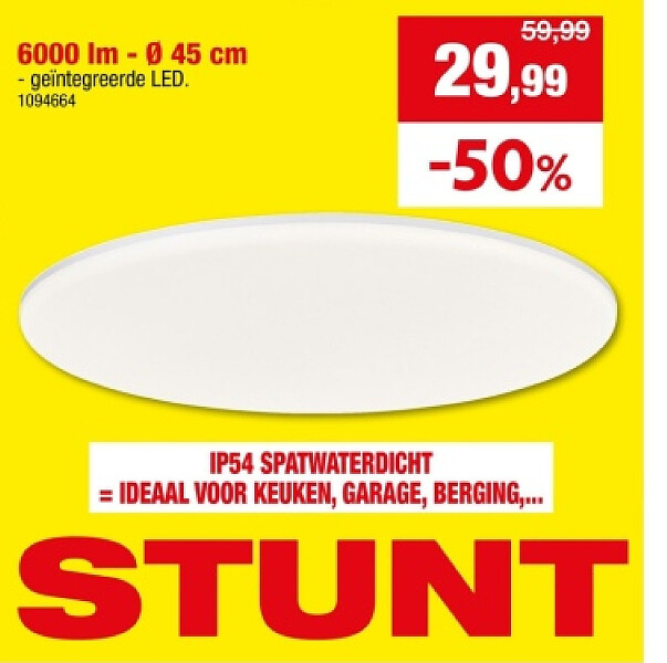 PLAFONDLAMP “COLDEN" 6000 Im - 0 45 cm