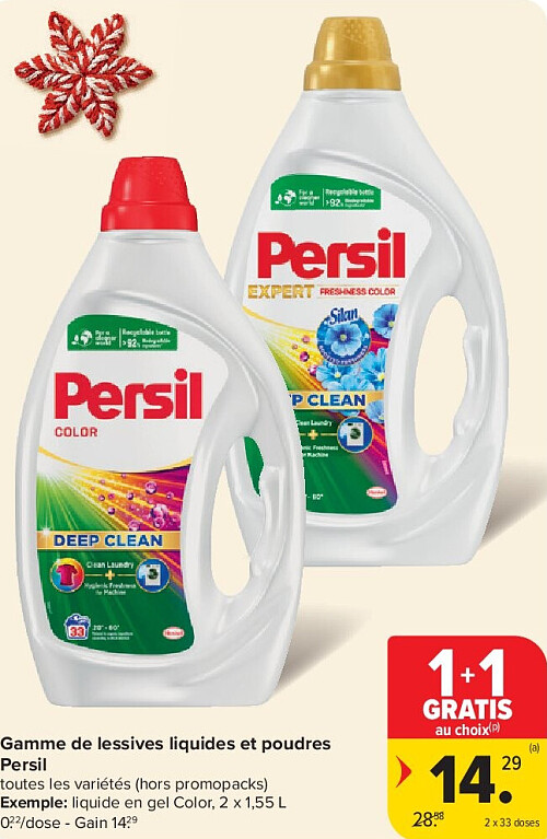 Gamme de lessives liquides et poudres Persil