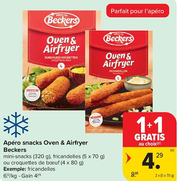 Apéro snacks Oven & Airfryer Beckers 2 x (5 x 70 g)