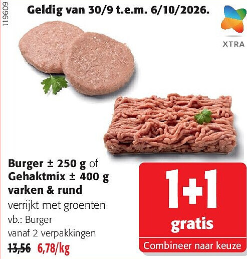 Burger vanaf 2 verpakkingen