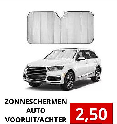 ZONNESCHERMEN AUTO VOORUIT/ACHTER