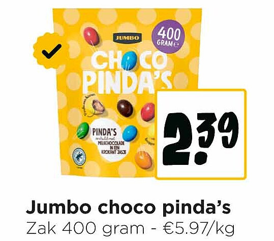 Jumbo choco pinda’s