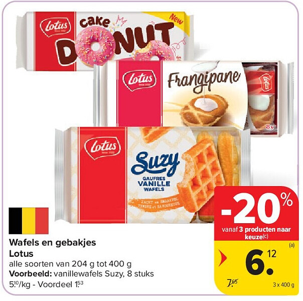 Wafels en gebakjes Lotus