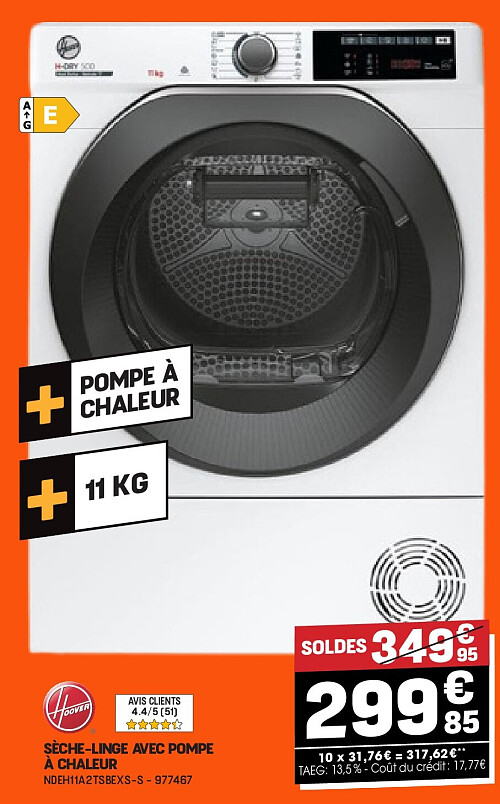 SÈCHE-LINGE AVEC POMPE À CHALEUR