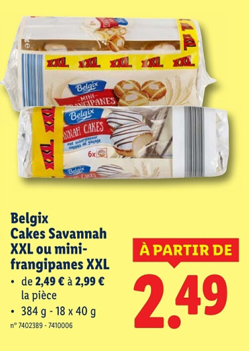 Cakes Savannah XXL ou minifrangipanes XXL