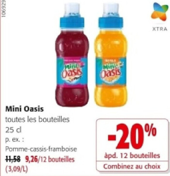 Mini Oasis toutes les bouteilles 25cl