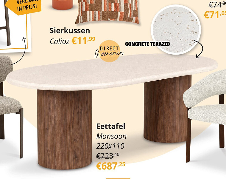 Eettafel Monsoon 220x110