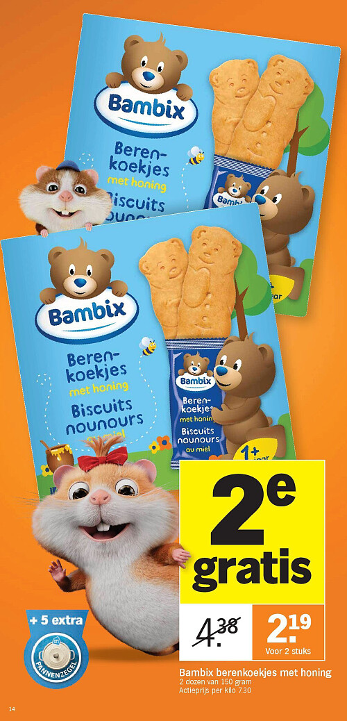 Bambix berenkoekjes met honing