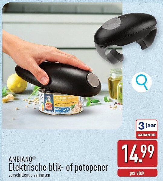 Elektrische blik- of potopener