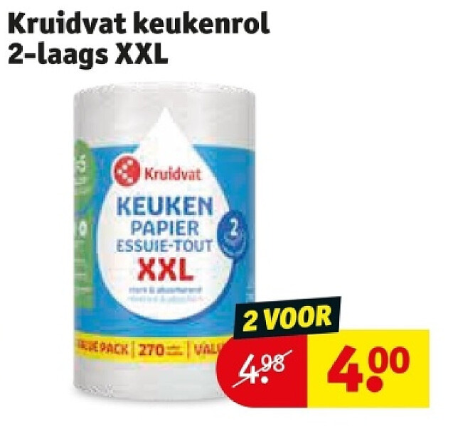 Kruidvat keukenrol 2-laags XXL