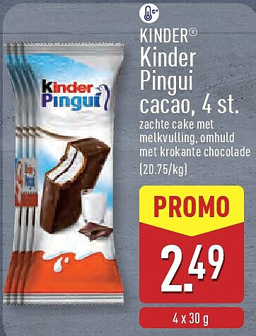 Kinder Pingui cacao, 4st.