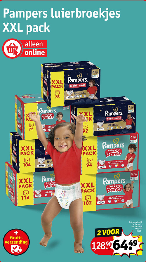 2 x Baby-dry luierbroekjes XXL pack maat 4
